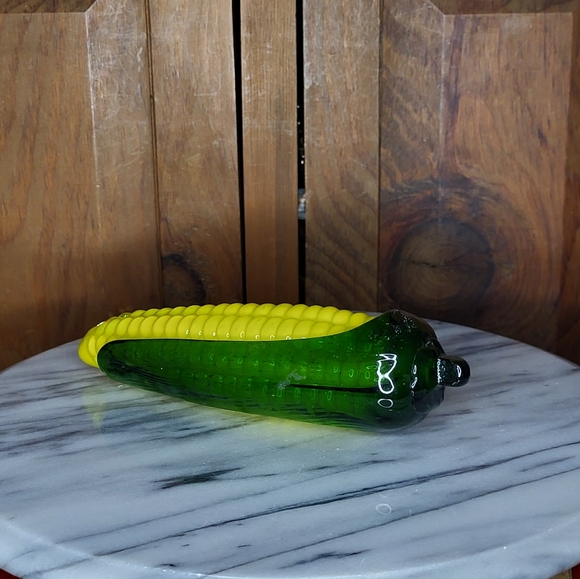 Green and Yellow Glass Corn Decor - Picture 10 of 13